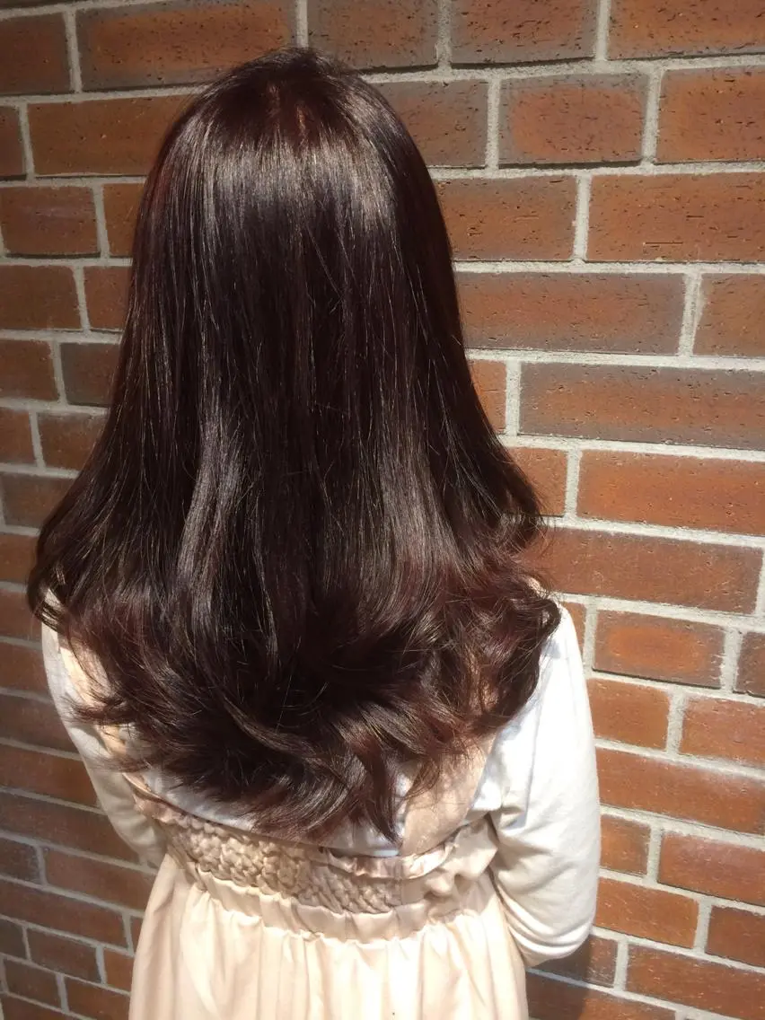 ミディアム セミロング ロング カラー ボルドーカラー ピンクカラー カラー/髪質改善スペ シャリスト宮本　伸一のヘアスタイル