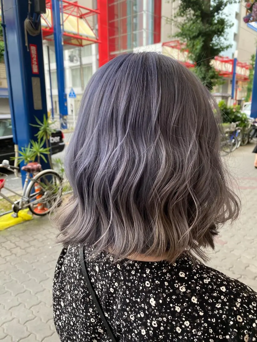 ミディアム ヘアカラー ゆぴ☾/推しカラー /ハイトーンのヘアスタイル