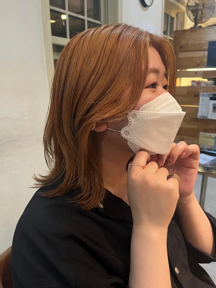 ミディアム カラー eri kinjoのヘアスタイル