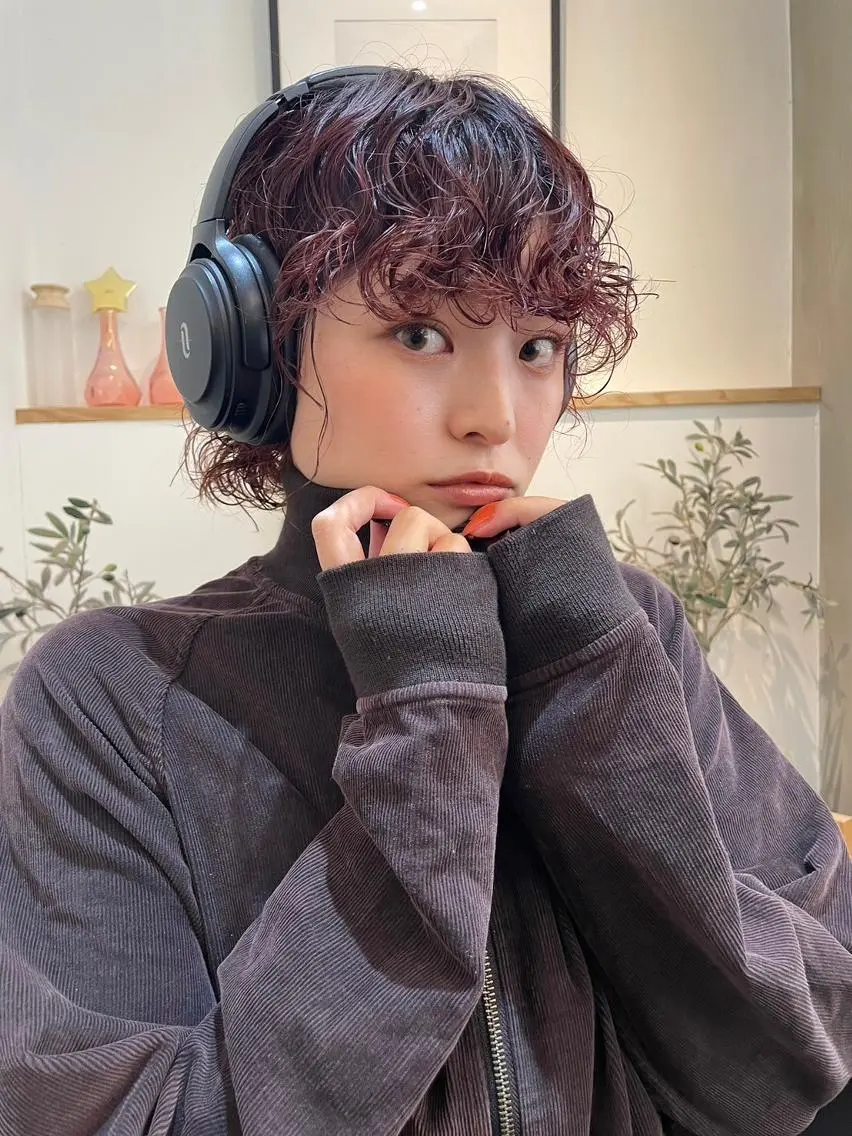カラー ミディアム パーマ ショートボブ ミディアムパーマ アディクシーカラー ブリーチ ケアブリーチ カット ヘアカラー トリートメント CEINE【セーヌ】 三軒茶屋のヘアスタイル