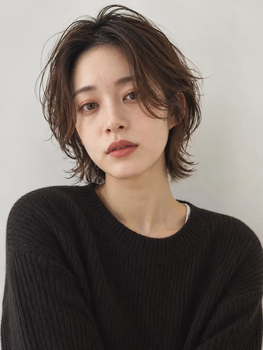 ショート パーマ カラー ブリーチ ケアブリーチ 透明感カラー ダブルカラー イヤリングカラー カット ヘアカラー パーマ "オトナ髪”/ LAKA TOCCAのヘアスタイル