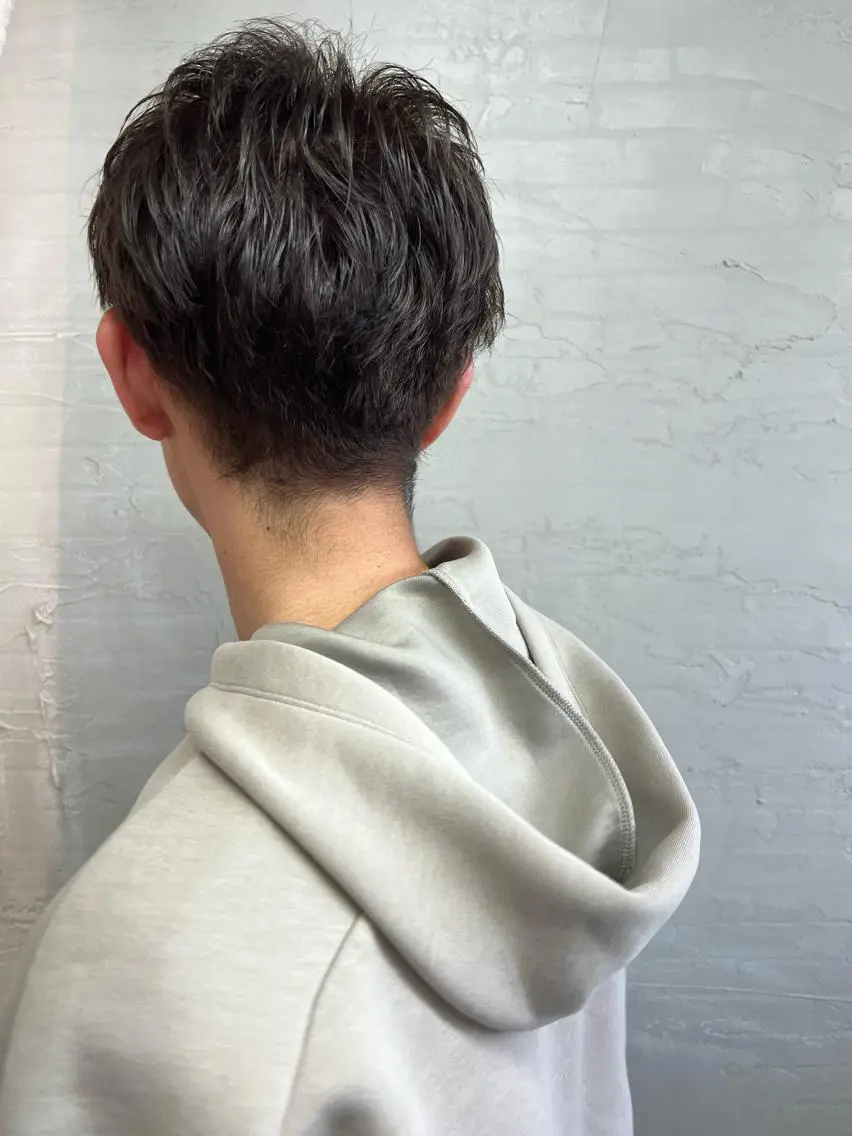 ショート カラー メンズ アッシュ ブラウンカラー myon giraffeのヘアスタイル