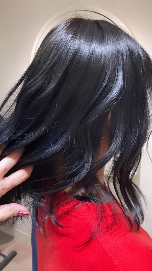 セミロング カラー ヘアアレンジ 曲がる縮毛矯正 LIBER 　岩名のヘアスタイル