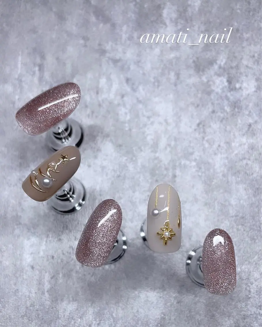 ネイル アニマル柄 マグネットネイル ミラーネイル ニュアンスネイル ワンカラーネイル ハンドネイル amati_nail TAKAKOのネイルデザイン