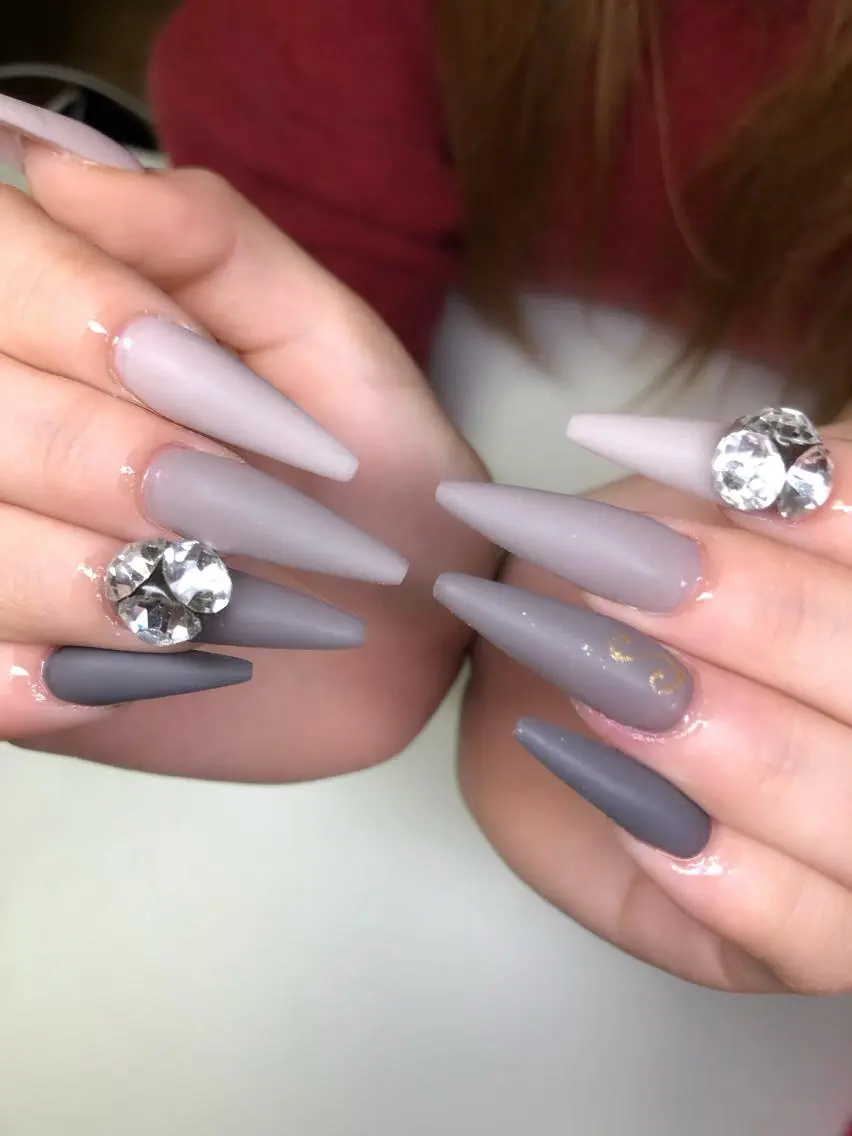 ネイル アートネイル 長さ出し ジェルネイル ロングネイル マットネイル Nail Salon espritのネイルデザイン