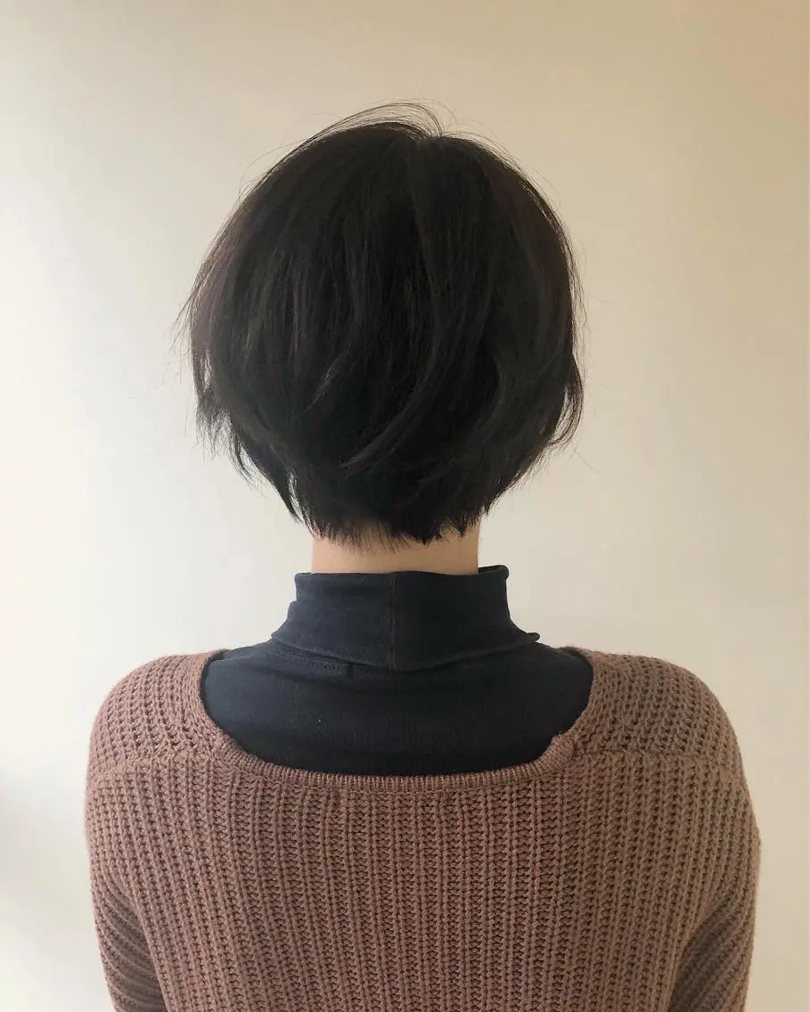 ショート 伸ばしかけ ショートヘア ヘアカラー トリートメント パーマ美容師 hanaのヘアスタイル