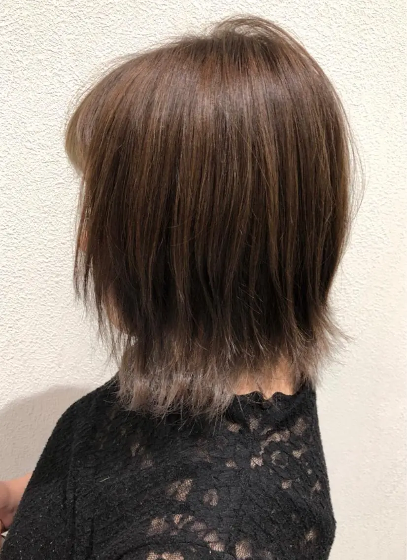 ミディアム 外国人風カラー 岸 保奈美のヘアスタイル