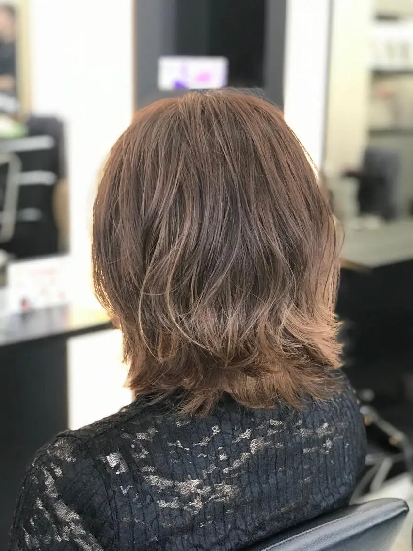 ショート カラー バレイヤージュ ハイライトカラー ハイライト レイヤーカット カット ヘアカラー トリートメント 國井 慎吾のヘアスタイル