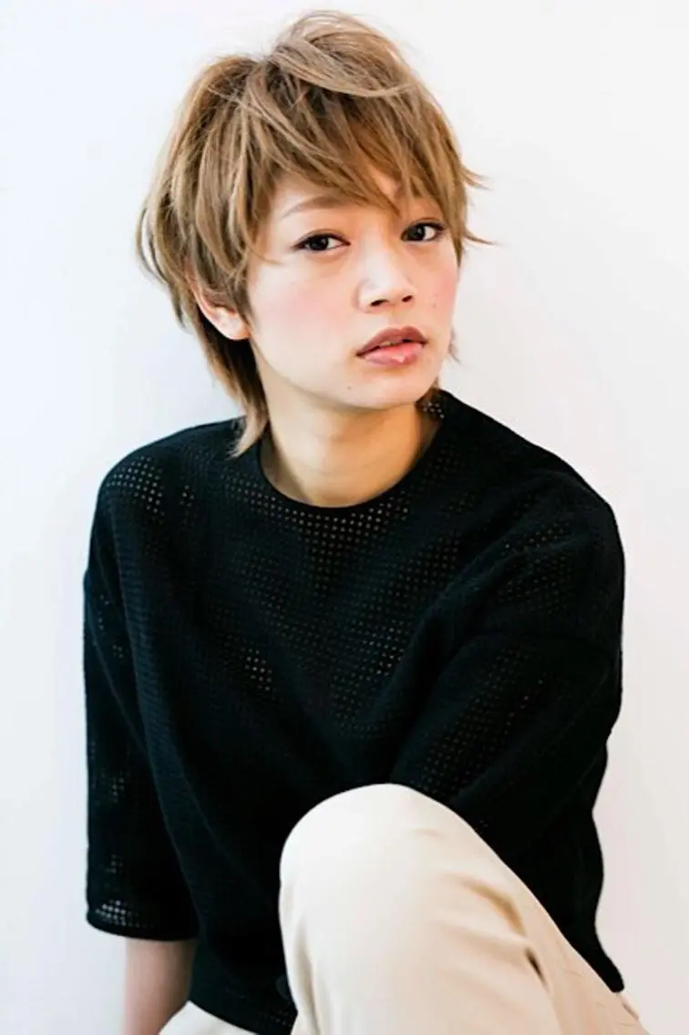 ショート カラー パーマ ヘアアレンジ メンズ キッズ ネイル マツエク・マツパ アイブロウ メンズハイライト 透明感カラー ハイライトカラー 眉カラー ハイライト Endearing 銀座/レイヤーカットのヘアスタイル