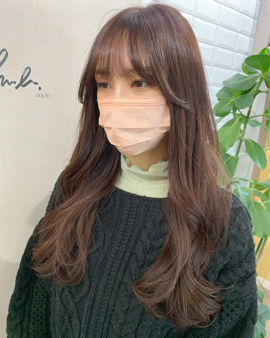 ロング カラー ベージュカラー ブリーチ ラベンダーカラー ラベンダーベージュ ブリーチなしカラー hubhair レイヤー/透明感のヘアスタイル