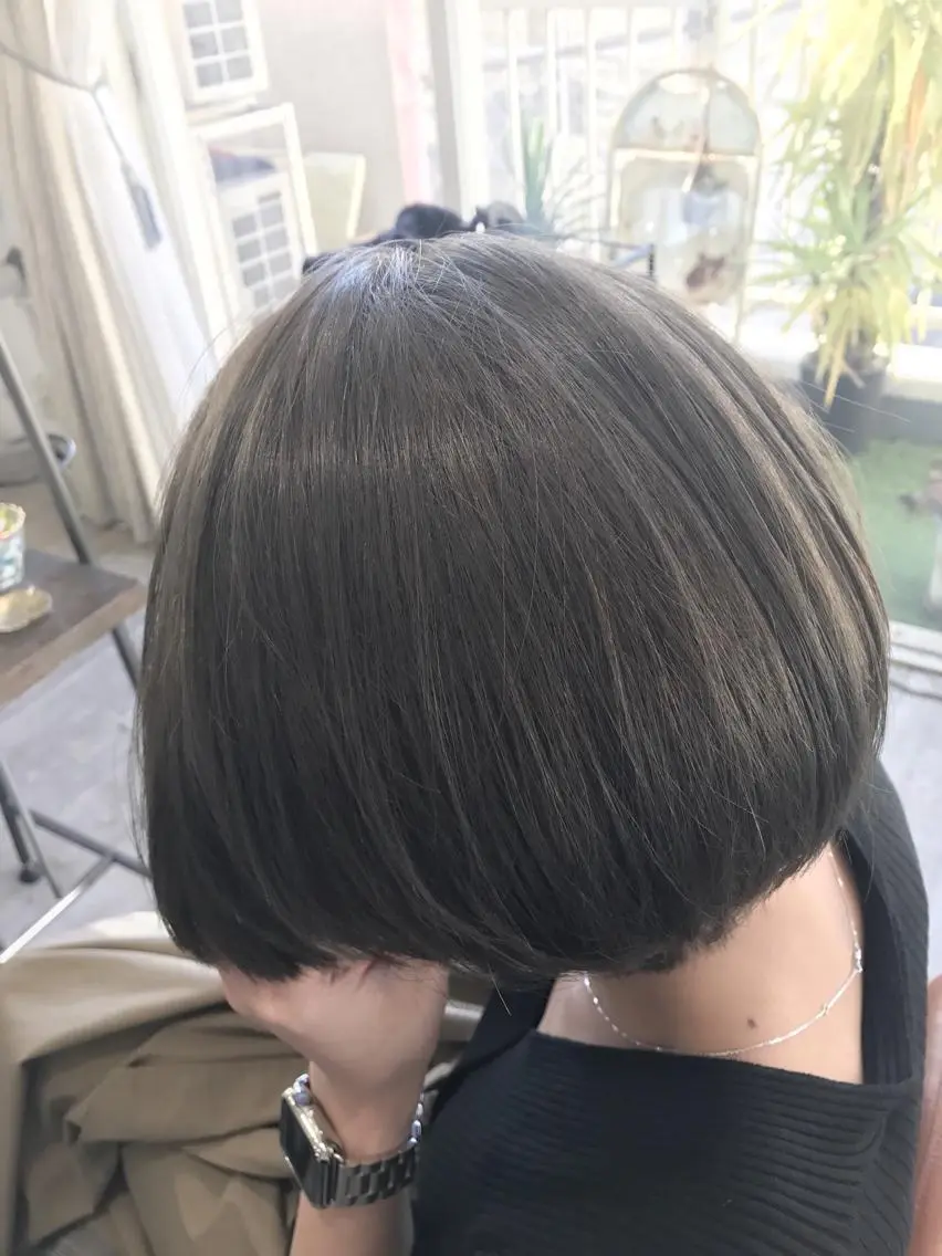 カラー ヘアカラー トリートメント ヘッドスパ グレージュ/髪質改善 Yamato.hのヘアスタイル