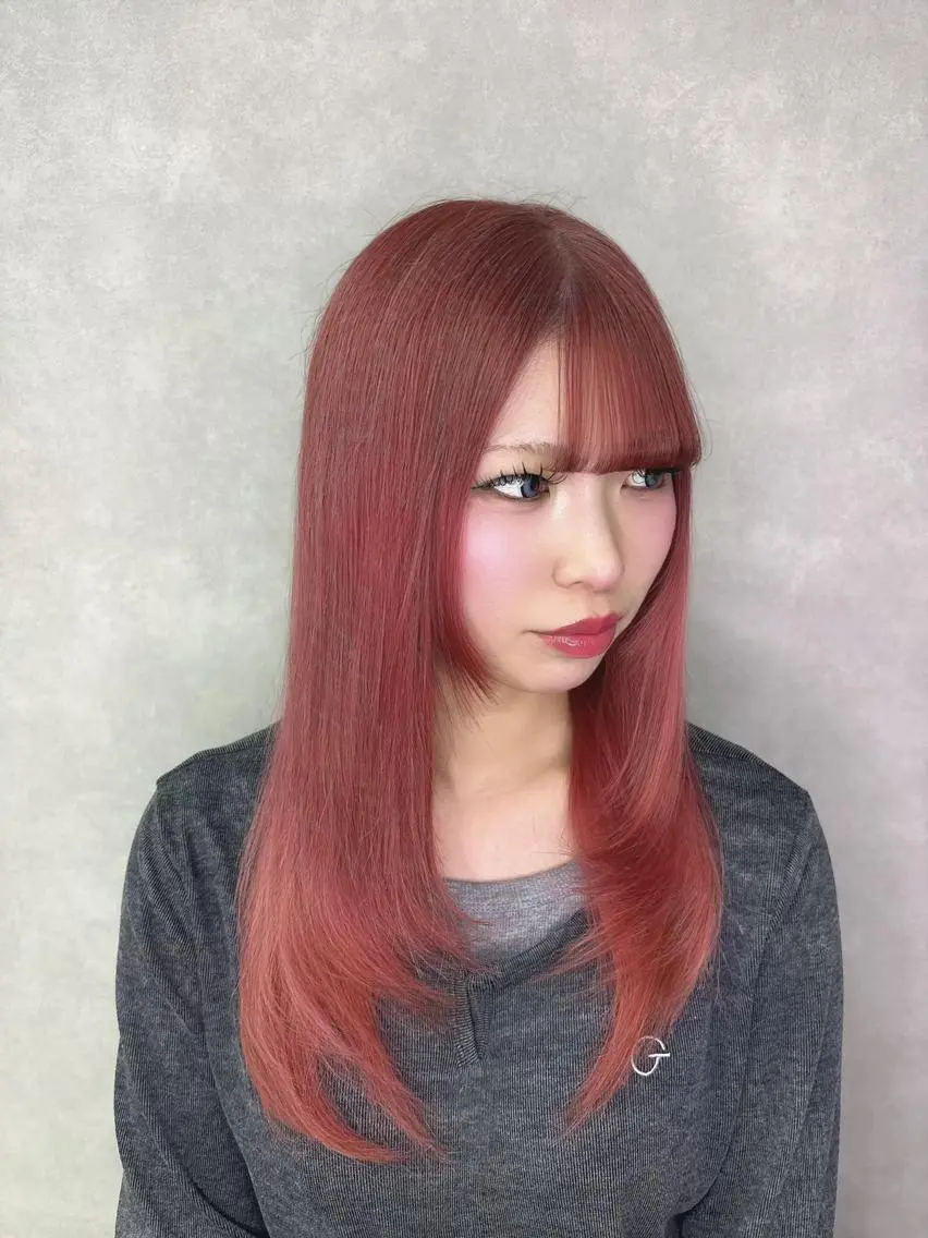 セミロング カラー カット ヘアカラー トリートメント lafit ラフィット 下大利のヘアスタイル
