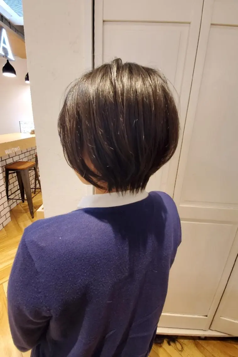 ショート ばんの かすみのヘアスタイル