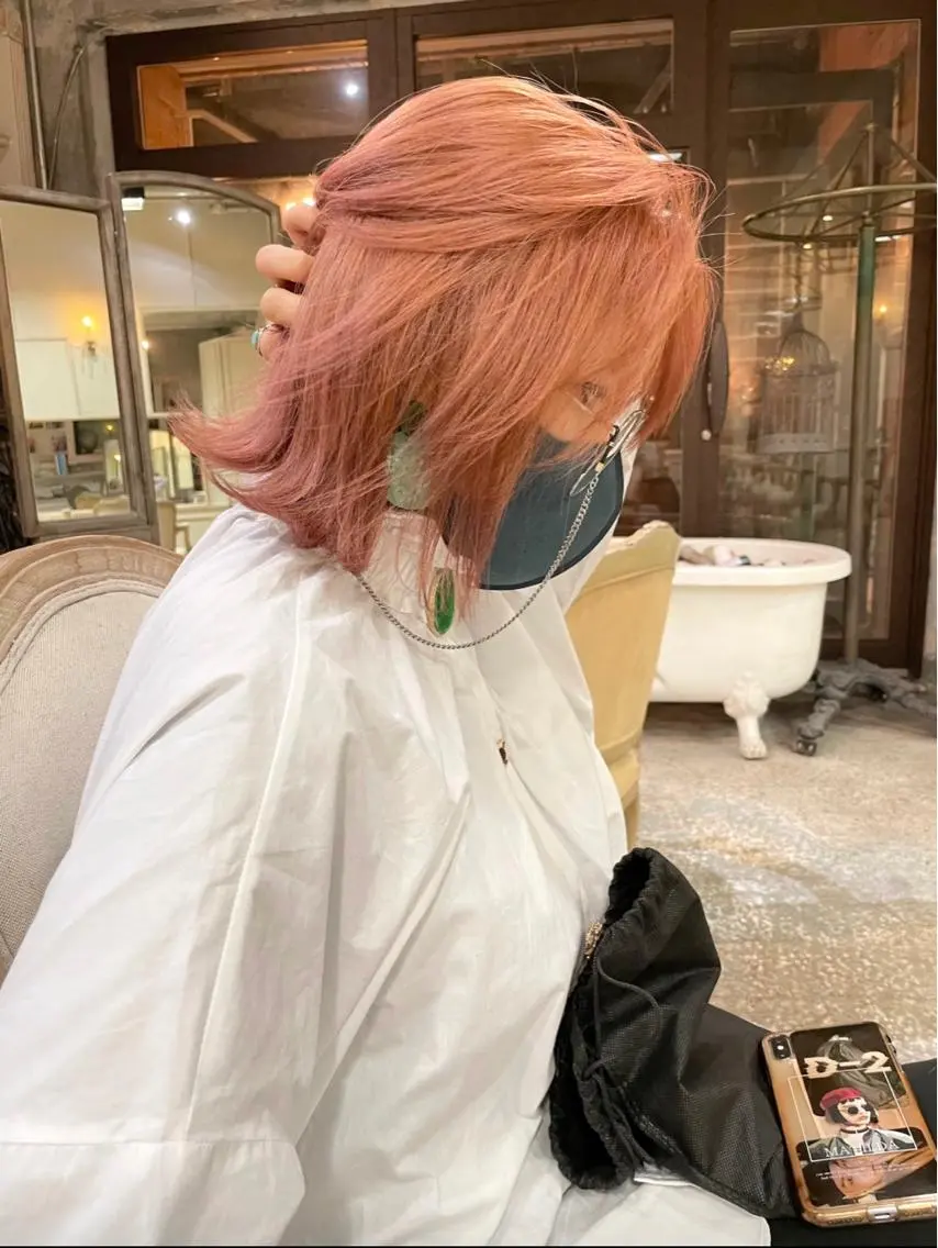 ミディアム カット ヘアカラー トリートメント 🔥女子ウケ🔥 メンズカットRIOのヘアスタイル