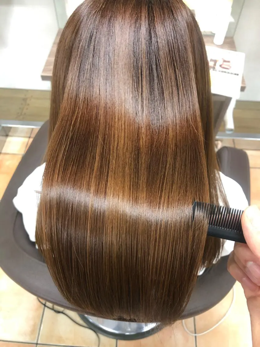 ミディアム 髪質改善 お悩み解決美容師🩷 ♠️ベテランそめやのヘアスタイル