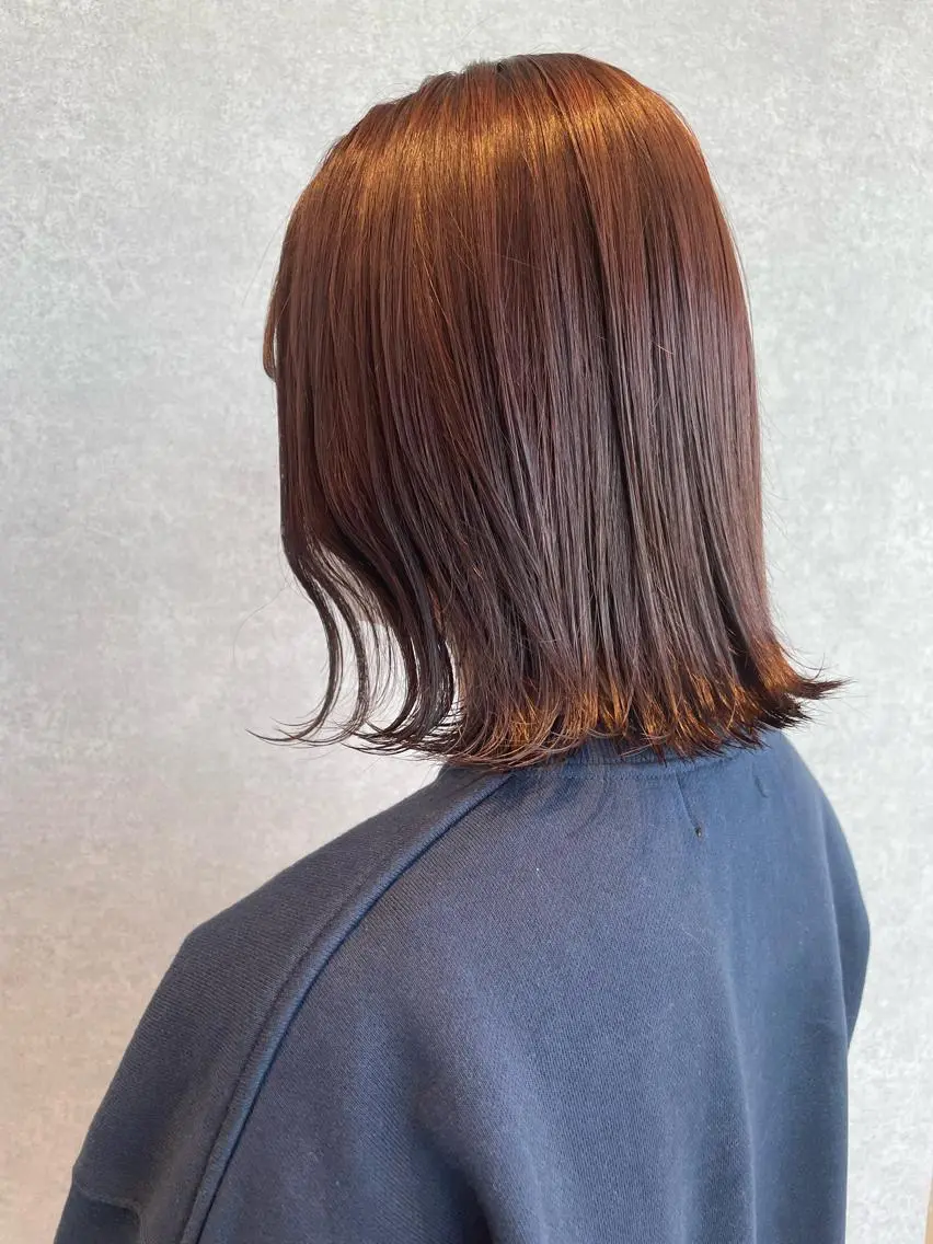 ショート カラー 切りっぱなしボブ ボブ miu. ボブ/半個室サロンのヘアスタイル