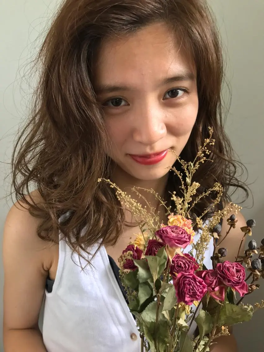 セミロング カラー ブリーチ イルミナカラー 外国人風カラー 上條 航平のヘアスタイル