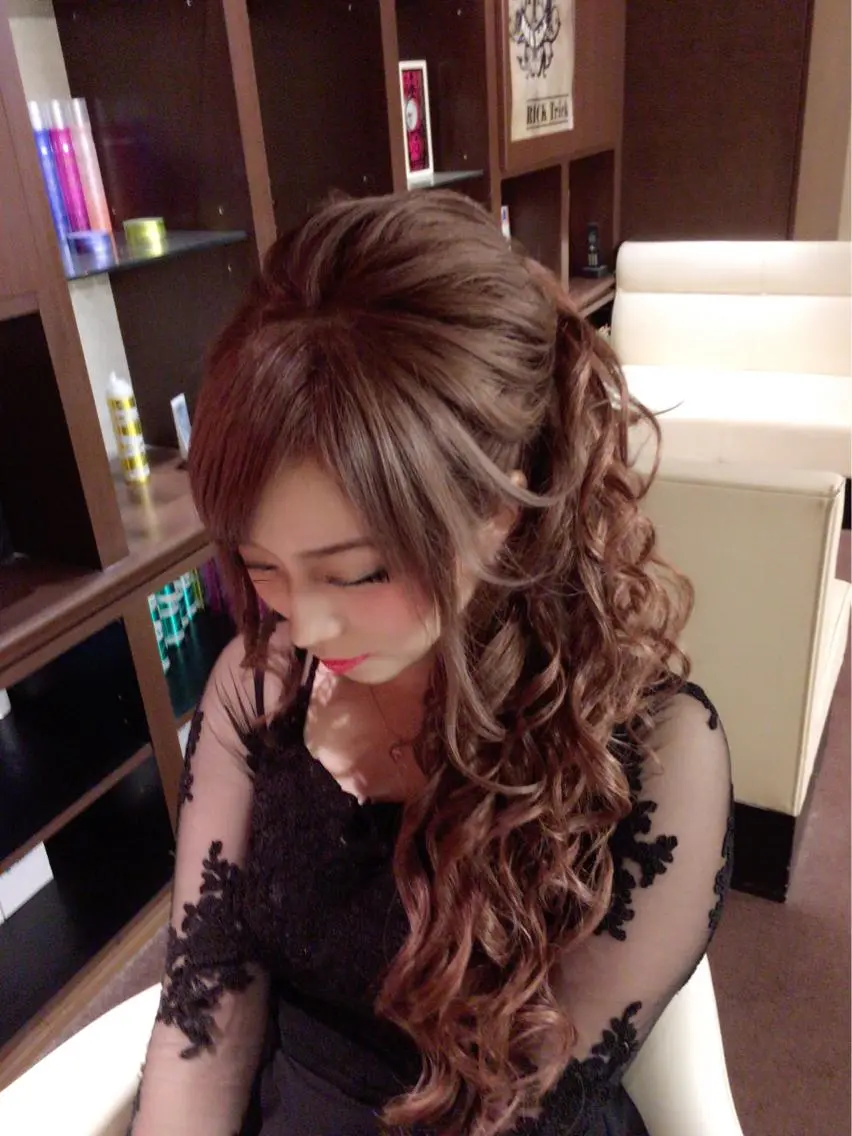 ロング ヘアアレンジ ヘアセット セット&メイク RICK trickのヘアスタイル