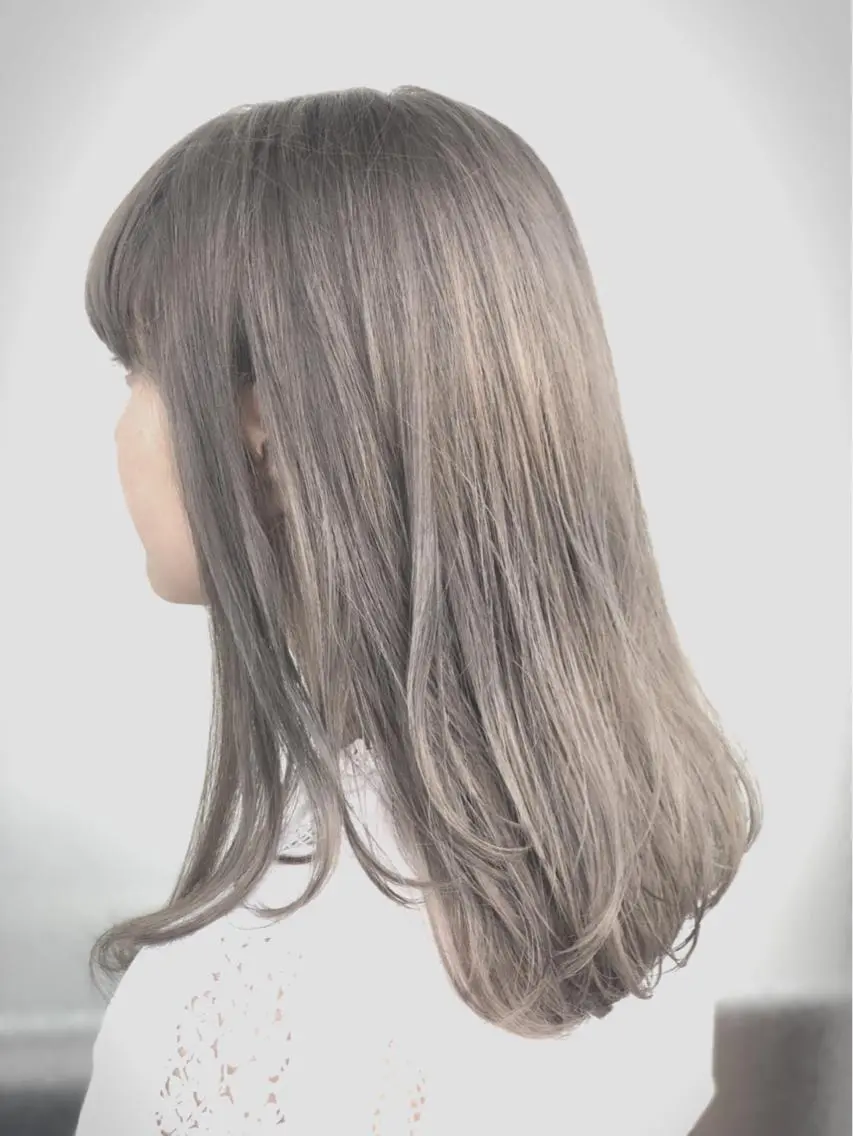 セミロング カラー ヘアアレンジ グレージュ メンズパーマ特化/ メッシュ/薫/店長のヘアスタイル