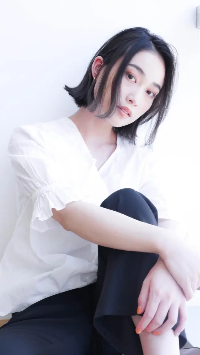 ショート ボブ 外ハネヘア 縮毛矯正/髪質改善 主税巧一のヘアスタイル