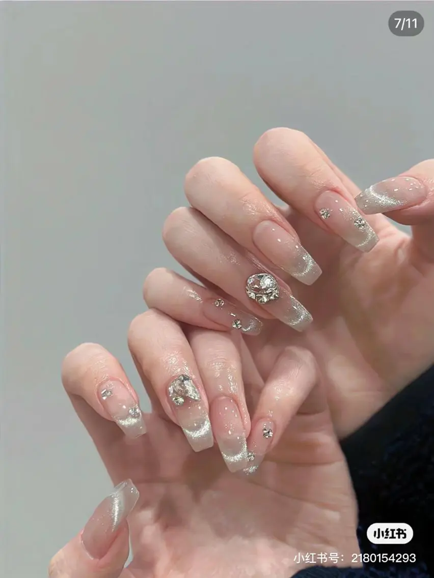 ネイル オーロラネイル チークネイル 長さ出し フットネイル フレンチネイル ハンドネイル ハンドケア yumi nailのネイルデザイン