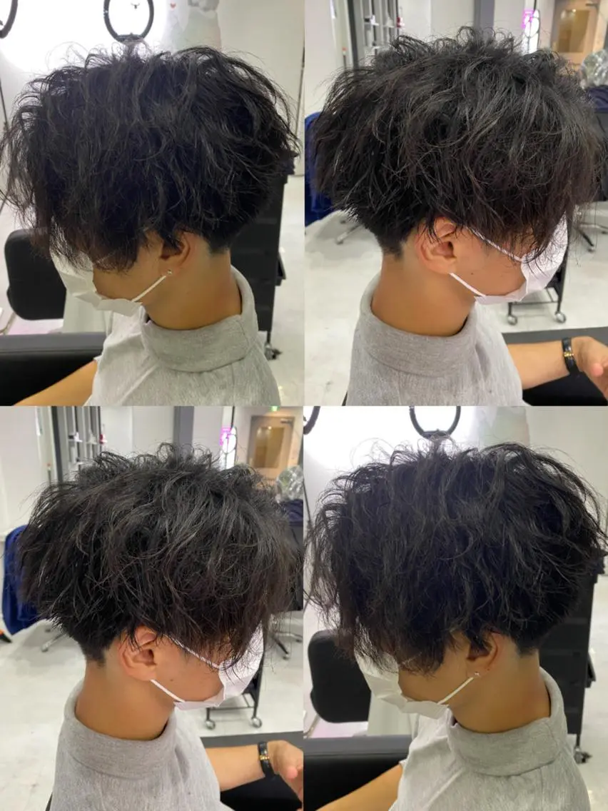 ショート カラー パーマ ヘアアレンジ メンズ カット 🔥メンズパーマ 特化 渡辺一翔のヘアスタイル