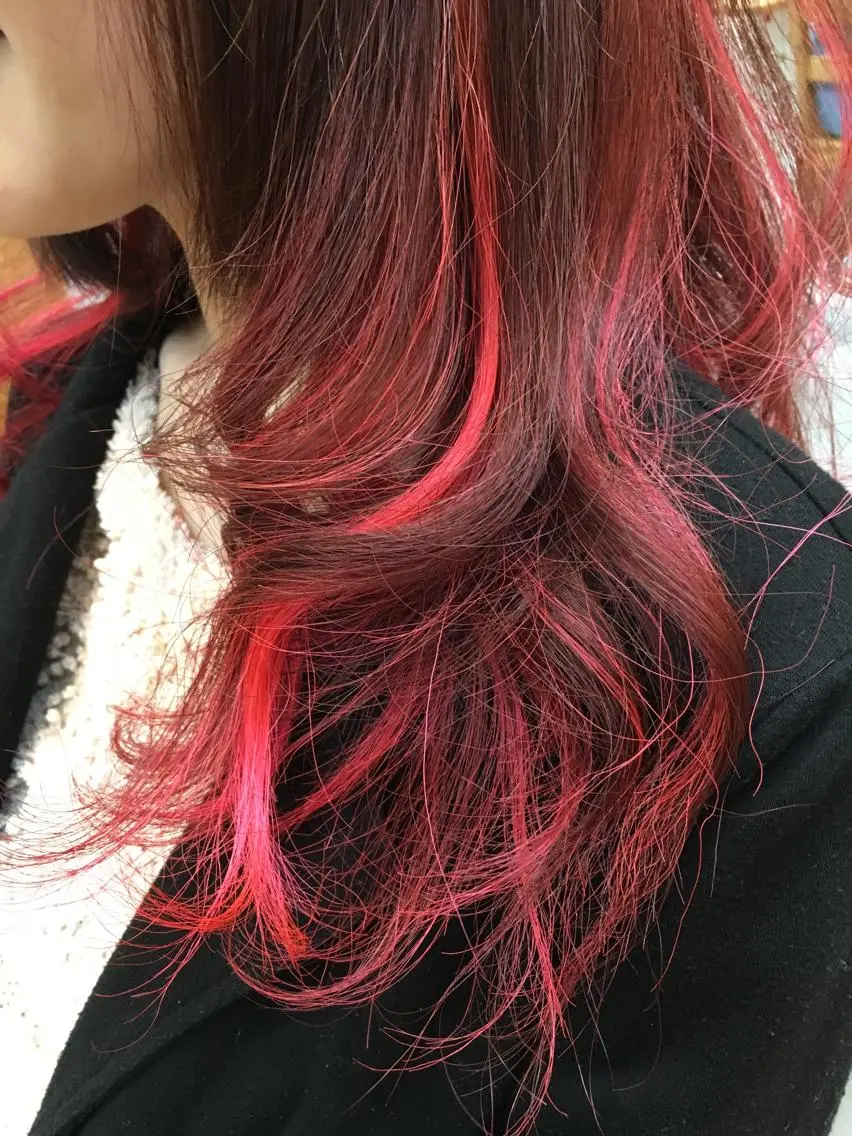 ミディアム カラー 縮毛矯正 トリートメント 白髪ぼかしハイライト 柳川拓哉のヘアスタイル
