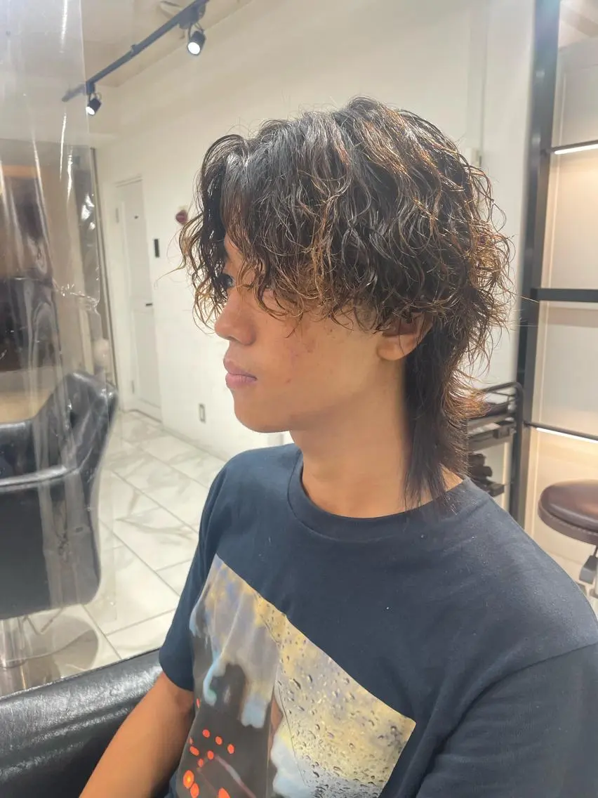 パーマ メンズ カット パーマ 大阪メンズ 美容師井上智博のヘアスタイル