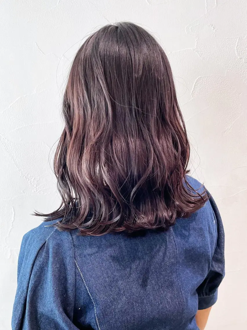 ミディアム カラー パーマ ヘアアレンジ レッドカラー ITbyALBUM 浦和店のヘアスタイル