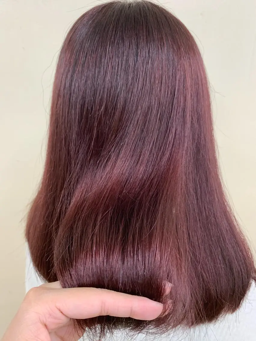 セミロング カラー ヘアアレンジ ayaka 🍨のマツエク・マツパデザイン