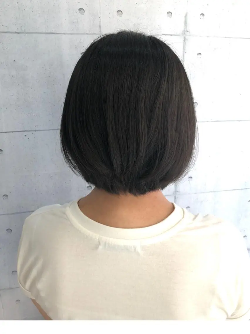 ミディアム カラー ボブ カット ヘアカラー トリートメント 金沢 広美のヘアスタイル