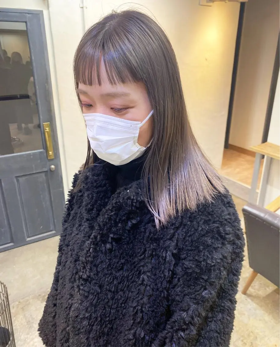 セミロング カラー カット トリートメント 坂本 裕介のヘアスタイル