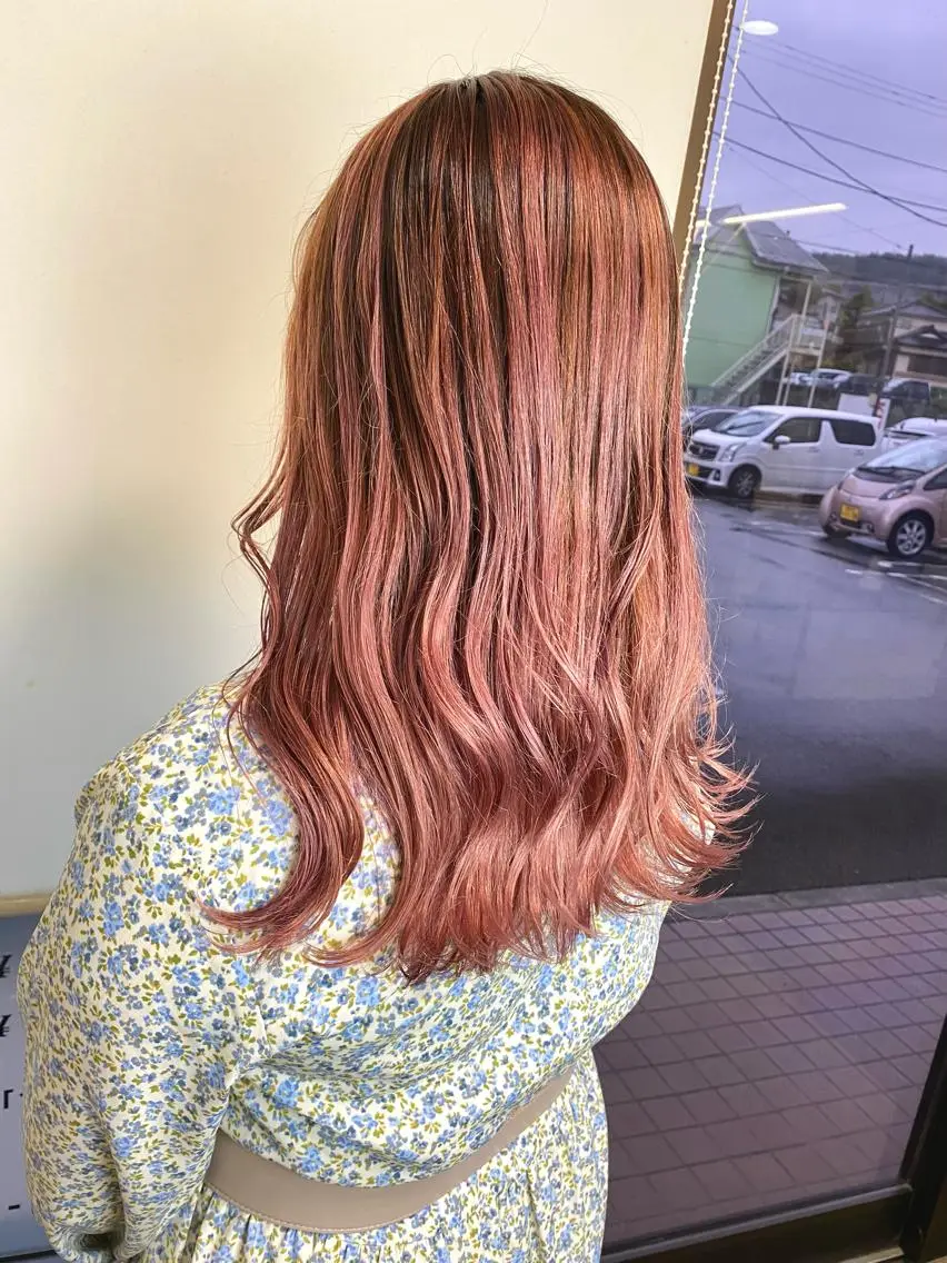 ミディアム カラー ブリーチカラー🫧 森　凪沙のヘアスタイル