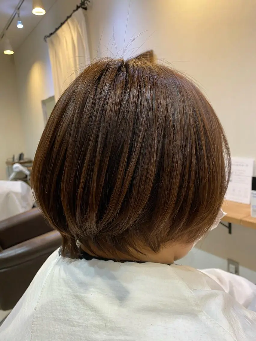 ショート ショートヘア カット トリートメント 髪質改善🤍艶カラー 🤍きわこのヘアスタイル
