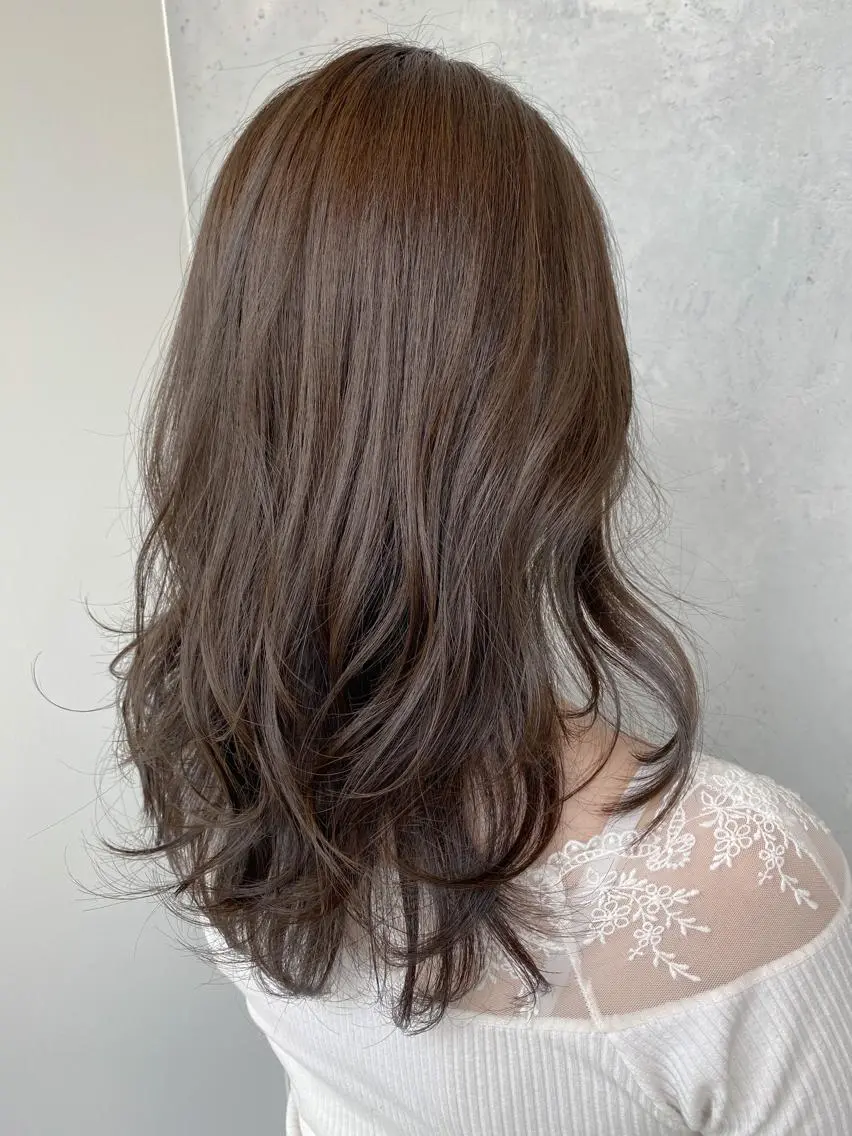 セミロング カラー ヘアアレンジ ブリーチ ブリーチなしカラー 【艶髪×韓国風】 毛流れ職人 RYOのヘアスタイル