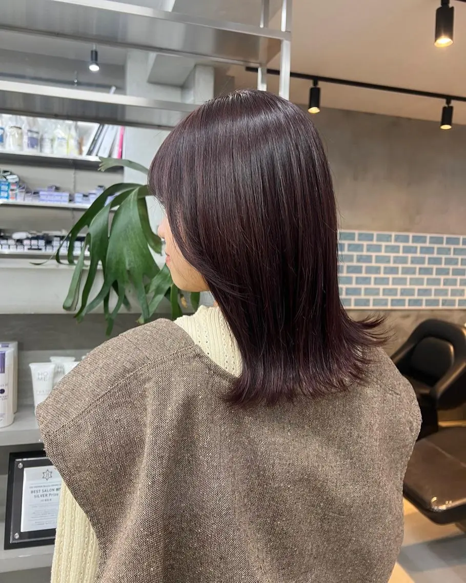 ミディアム カラー トリートメント 韓国ヘア 🎀華澄のヘアスタイル