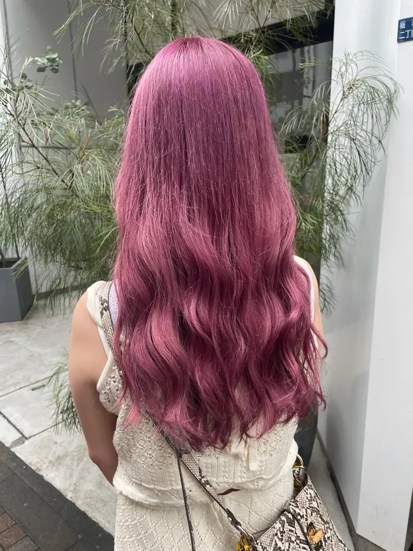 ロング カラー ヘアアレンジ ピンク・ベージュ🩰 カラー🫧とらのヘアスタイル