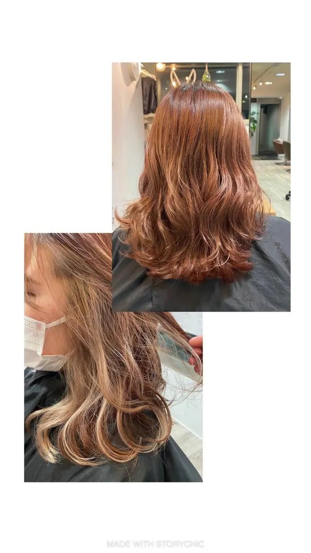 ロング カラー ヘアアレンジ ベージュカラー インナーカラー ピンクカラー レッドカラー ヘアカラー 佐藤 麻衣のヘアスタイル