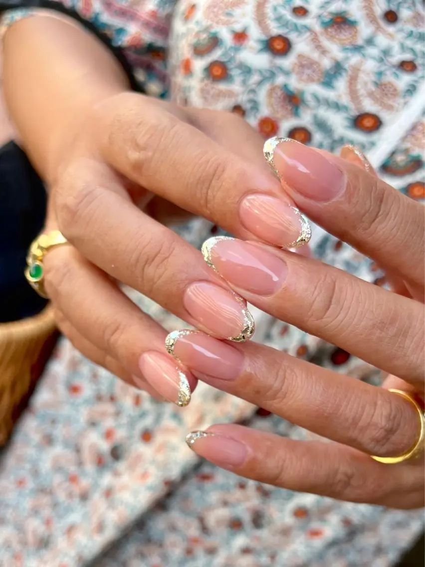 ネイル フレンチネイル ガラスフレンチ ハンドネイル Nail Rinonのネイルデザイン