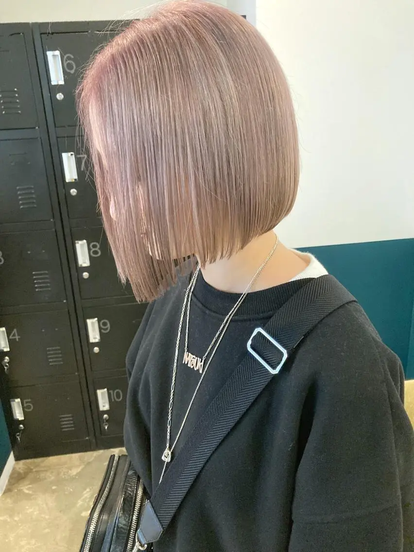 ショート カラー グレージュ ラベンダーカラー ピンクカラー カット ヘアカラー カラーリスト菅野 竜矢🌈のヘアスタイル