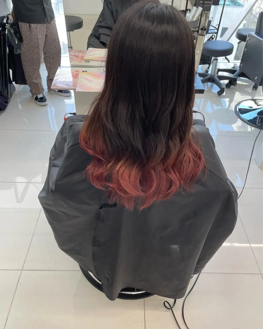 ミディアム カラー ブリーチ ⭐️無料！カット モデル募集⭐️夕貴のヘアスタイル