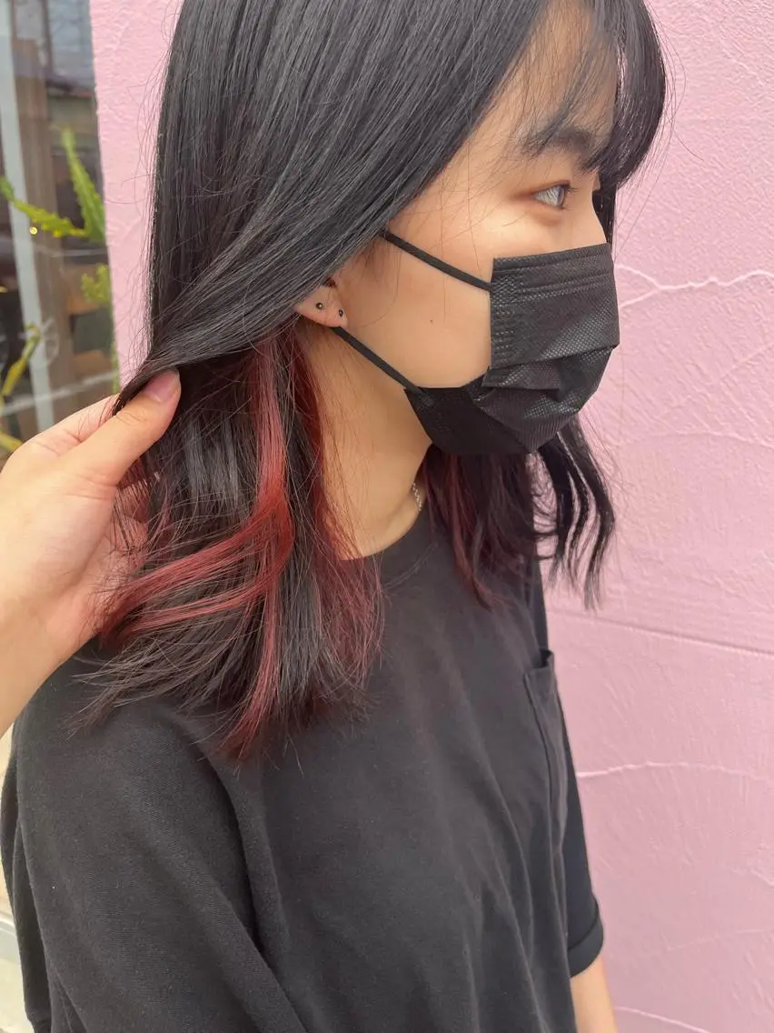 ミディアム カラー アイブロウ バレイヤージュ ブリーチ ケアブリーチ 透明感カラー デザインカラー 🔆韓国 norika🔆のヘアスタイル