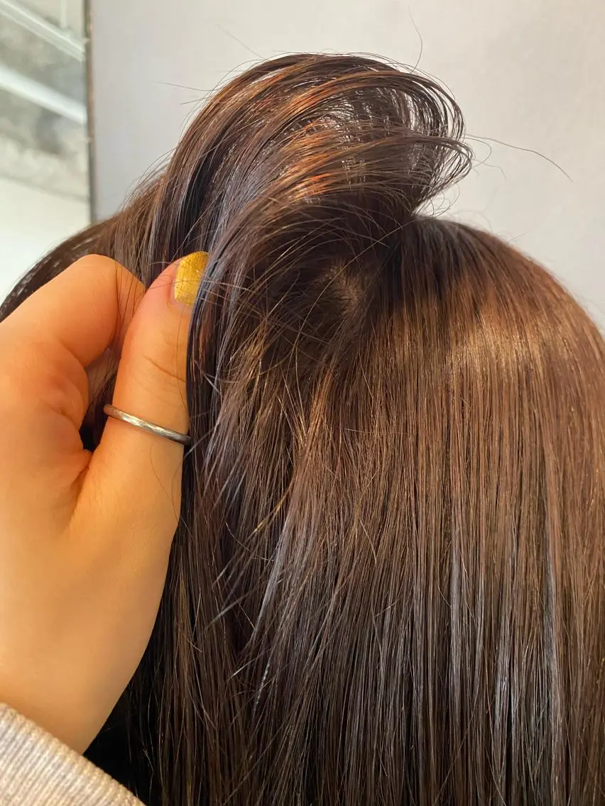 ミディアム カラー ブラウンカラー ピンクカラー 砂原 ひよりのヘアスタイル