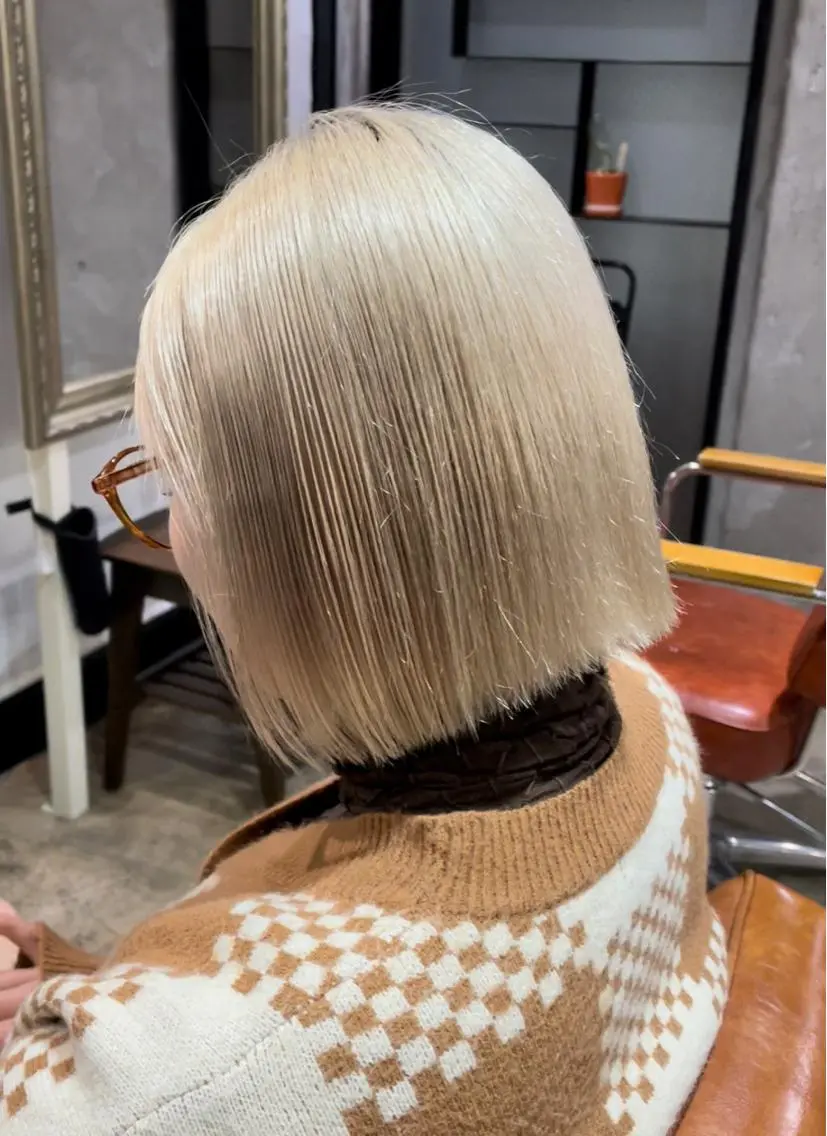 ミディアム 🔥コテ巻き風 ボブパーマ🔥のヘアスタイル