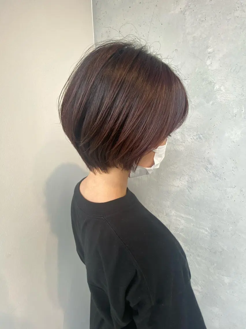 ショート カラー 【艶髪×韓国風】 毛流れ職人 RYOのヘアスタイル