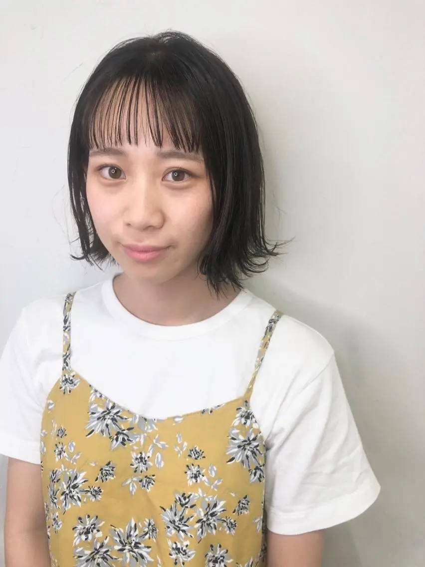 ショート カラー イルミナカラー ボブ 外ハネヘア カット ヘアカラー 千葉 郁也のヘアスタイル