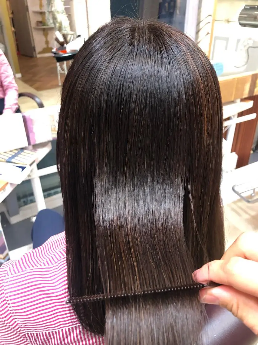 ロング 縮毛矯正 GOSSIP信国 瑞絵のヘアスタイル