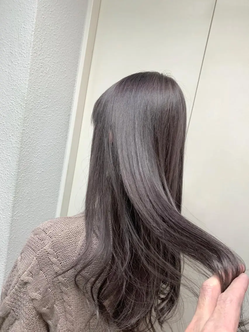 ロング カラー パーマ ヘアアレンジ アディクシーカラー ブリーチ グレージュ ミルクティーグレージュ ヘアカラー トリートメント 縮毛矯正/美髪 髪質改善/石田幸輔のヘアスタイル