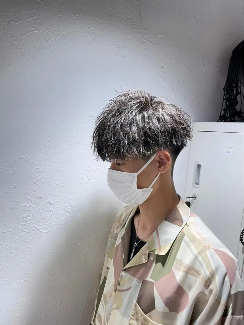 ショート カラー パーマ ヘアアレンジ メンズ 【メンズサロン】 BLUCK 横浜のヘアスタイル