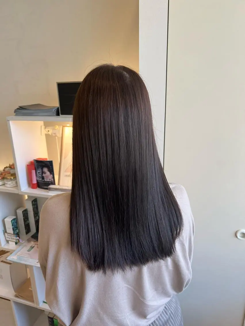 ロング カラー ケアカラー 竹添 有梨沙のヘアスタイル